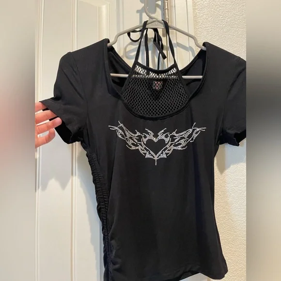 Romwe Punk Fishnet Crop Tee - Picture 6 of 13